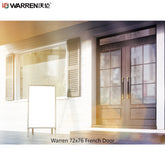 Warren 72x76 Glass Indoor French Doors With Narrow Double Doors Interior